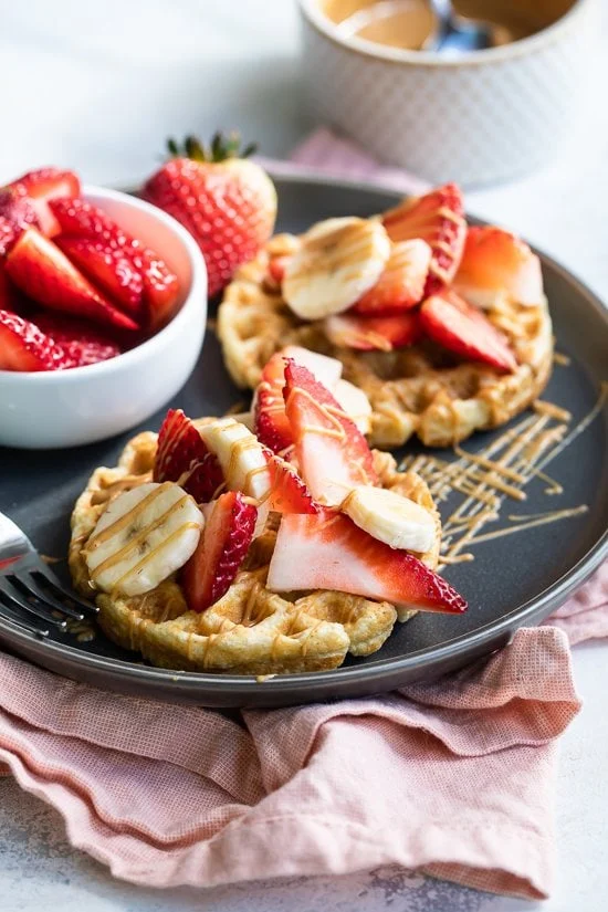 High Protein Oat Waffles